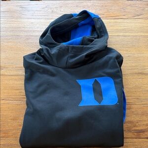 Nike DUKE Black Hoodie with blue prints hoodie.